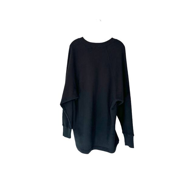 Marissa Webb Black So Uptight French Terry Plunge‎ Henley Sweatshirt Size Large - Picture 8 of 11